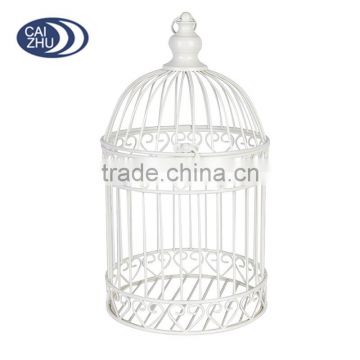 Newest 20*20*36CM white Iron wire mesh wedding decorative bird cage for gifts