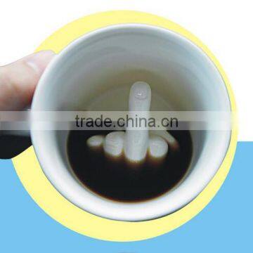 creative funny middle finger mug