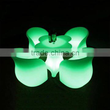 High quality plastic led flash table set with Infrared Remote control