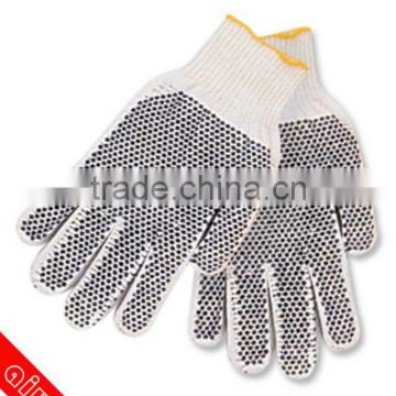 Pvc dotted cotton safety working gloves work knitted garden