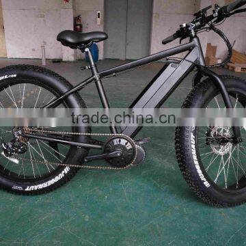 26 inch ATV fat tire snow bike electric bicycle with aluminum alloy fork