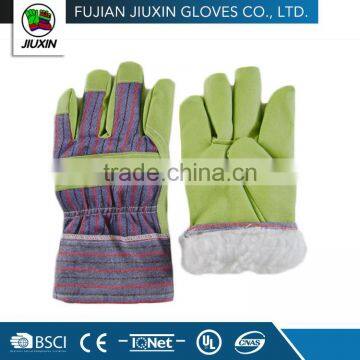JX68A107 Green PVC Leather Gloves Motorcycle