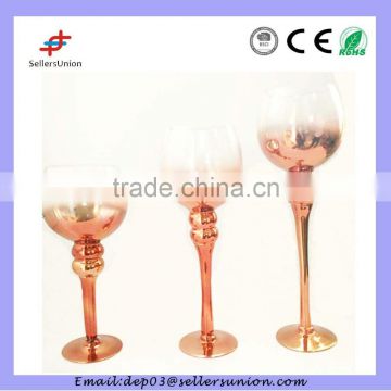 semi-transparent gloden candlestick holder