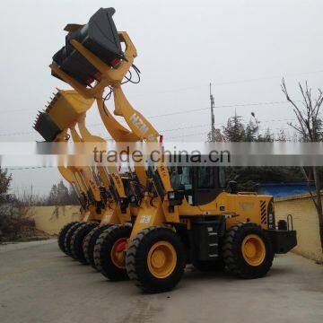 new type HZM 932 Chinese wheel loader with log fork