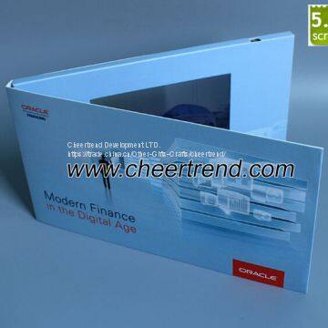 Popular A5 Size advertising 5 inch lcd screen video brochure card,lcd video brochure,video brochure card