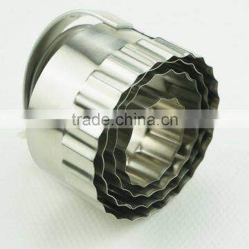 47098 4 Pcs Round Shape Stainless Steel Cookie Cutter Set