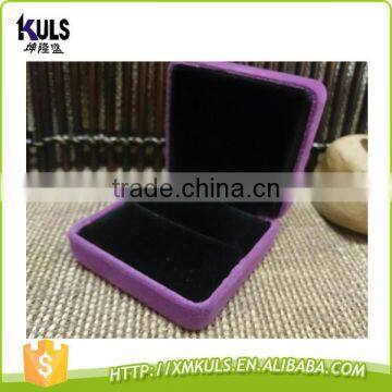 Custom Logo Printed Purple Gray Color Fashion Velvet Jewelry Packing Boxes photo-3