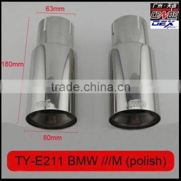 auto tuning stainless exhaust tips laser M polish for bmw