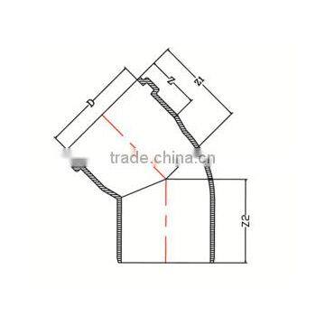 HIGH QUANLITY 45 DEG ELBOW WITH SOCKET OF PVC GB STANDARD EXPANDING FITTINGS FOR DRAINAGE WITH GASKET photo-2