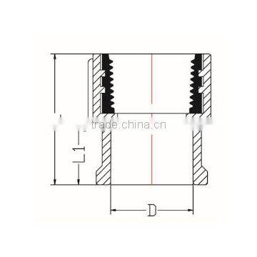 HIGH QUANLITY FEMALE COUPLING COPPER THREAD OF PVC DIN STANDARD FITTINGS FOR WATER SUPPLY photo-2