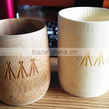 Promotional top quality bamboo mug/bamboo cup, color natural