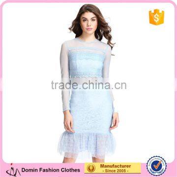 Domin fashion latest lace dress designs for ladies