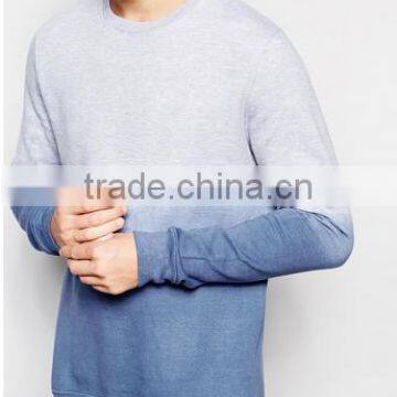 Long Sleeve Dip Dye Crew neck Sweatshirt