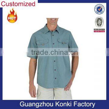 Men's Short Sleeve Canvas Fashion Shirt