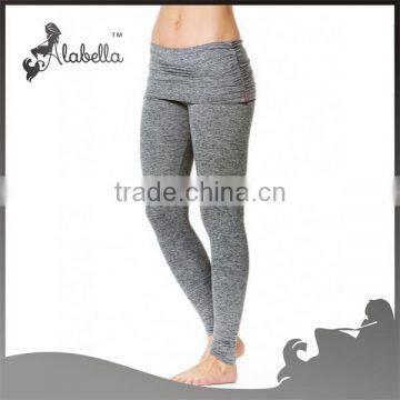 Moisture wicking melange grey color mix women leggings for workout wear