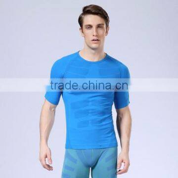 Custom Gym Fitness Workout T Shirt For Men Summer Style Seamless T Shirt