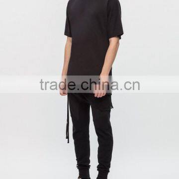 2017 Custom Men's Black Plain Short Sleeve Hoodie photo-5