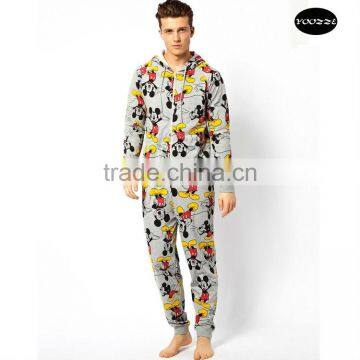 mens allover anime print adult onesie 100 cotton