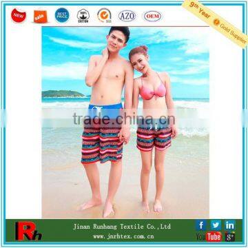 Cotton Polyester Blend Couple Beach Shorts photo-2