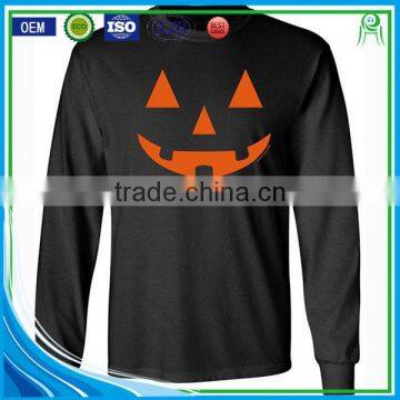 High Quality Orange and Black 100% Polyester Custom Halloween Printing t Shirt and Hoodies photo-4