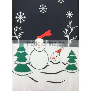 Black White Long Sleeve Snowman Printed Pullover Ladies Xmas Christmas Ugly Sweater photo-3