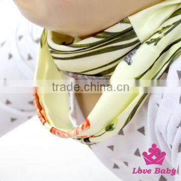 Triangle & Floral Print Outfits With Scarf Soft Touch Baby Clothing Set Factory Wholesale Little Girls Clothes photo-3