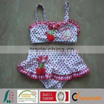 New Pattern Hot Sale Little Girls Bikini Swimwear Suit