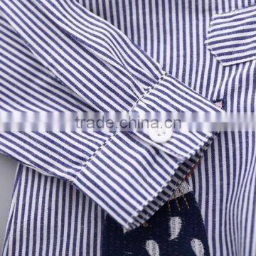 S33440W Girls Blouses Cartoon Striped Shirts For Girls Children Outerwear 2017 Kids Tops photo-3