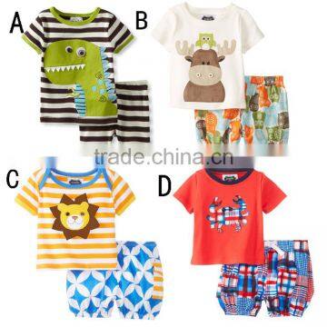 S16049A summer child clothing set boys sleepwear