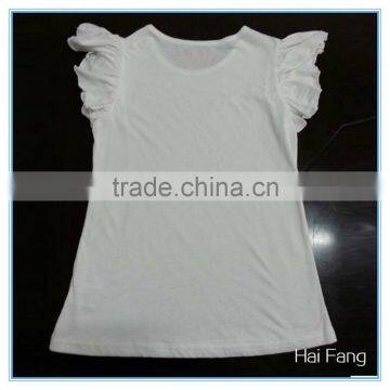 Children Girls Printting Bubble Sleeve t Shirt, Girl t Shirts Printed Designs, Fancy Girl Short Sleeve t Shirt photo-3