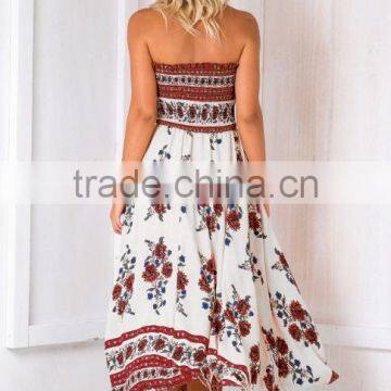 2017 New Fashion Women Summer Floral off Shoulder Dress Apparel photo-3