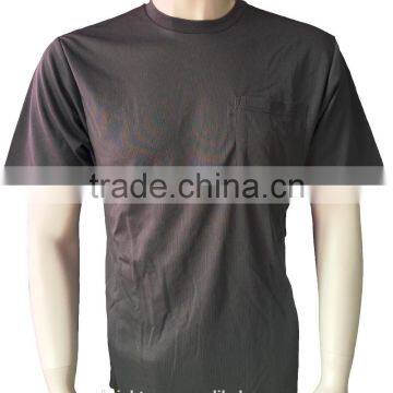 100% Polyester Simple Basic Chest Pocket Custom T-shirt photo-5