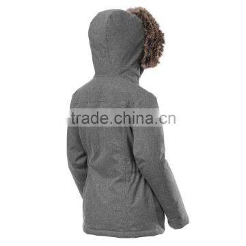 High Quality Waterproof Kids Faux Fur Parka With Snap Hand Pockets and Inset Elasticized Waistbelt photo-3