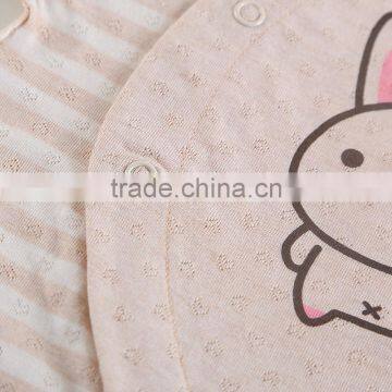 Factory Supply Organic Cotton Newborn Baby Girls Short Sleeve Romper Bodysiut Jumpsuit One-pieces Outfits Set photo-2