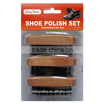 high quality PVC Hair wooden shoe brush shoe clean tool