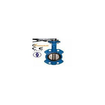 Small Manual Wafer Butterfly Valves / A Type Butterfly Valve EPDM / PTFE Seat