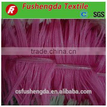 2016 changshu city long fur drawn needle process 100%polyester pv fleece tie- dyed fur throw fabric with aroud 30 colors