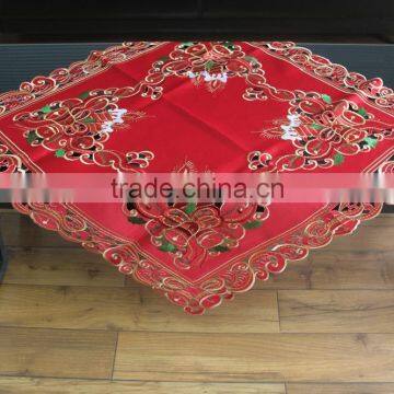 Red Embroidery Christmas sequin table cloth