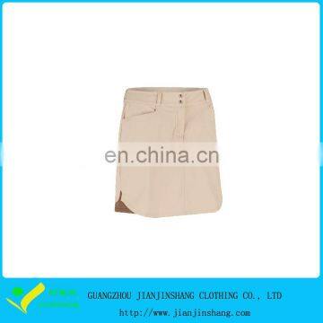 Trendy Design High Performance 100% Popular Khaki Color Sports Skirts