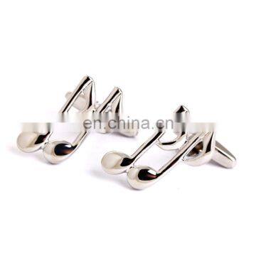 High quality sliver music note cufflinks