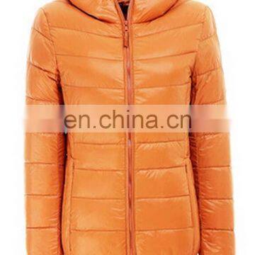 Thin Woman Yellow Down Jacket With Light Color and Weight photo-3