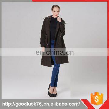 Plain Color Top End Women Stylish Winter Coats Ladies Long Coat Design