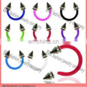 stainless steel with cone captive bead rings lip rings earring body piercing jewelry rings