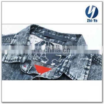 in Stock Items Latest Fashion Cotton Denim Shirt photo-5