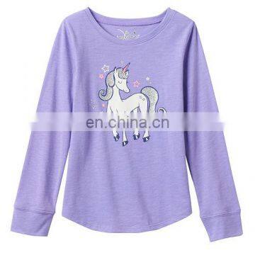 Jumping Beans Kids Clothing, Girls 4- 8 Long Sleeve Slubbed Shirttail Graphic Kids Cartoon T- Shirt photo-4