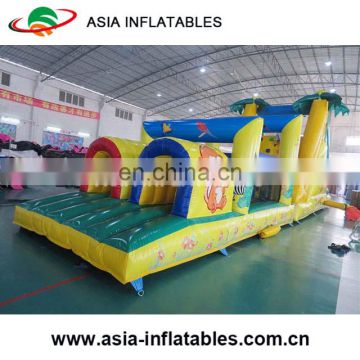 Outdoor Toys Giant Inflatable Obstacle Course For Kids, Inflatable Floating Obstacle For Commercial