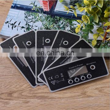 factory manufacture customized cheap plastic pvc control panel sticker,mechanical switch label