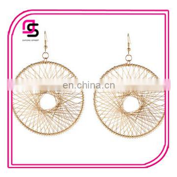 Fashion metal alloy big roop earrings 2017