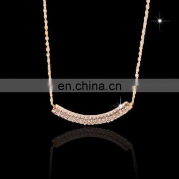 Promotional wholesale custom crystal souvenir metal rhinestone necklace for gift MCB-0008