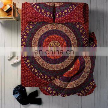 Indian Latest Mandala Duvet Cover Bed sheet With 2 Pillow Cover full Set Queen Size Bedding Full Set